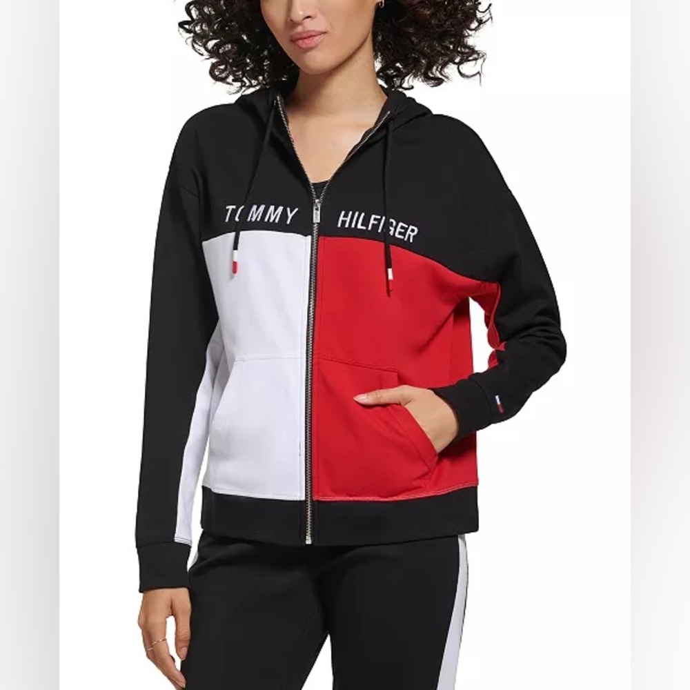 Tommy Hilfiger Sport Women's Colorblocked Hoodie NEW Size XS $70 MSRP